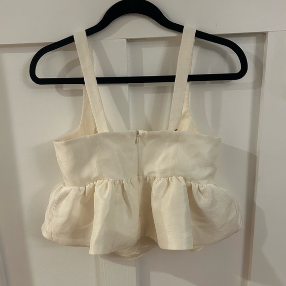 Reformation Cream Peplum Blouse - Picture 4 of 8